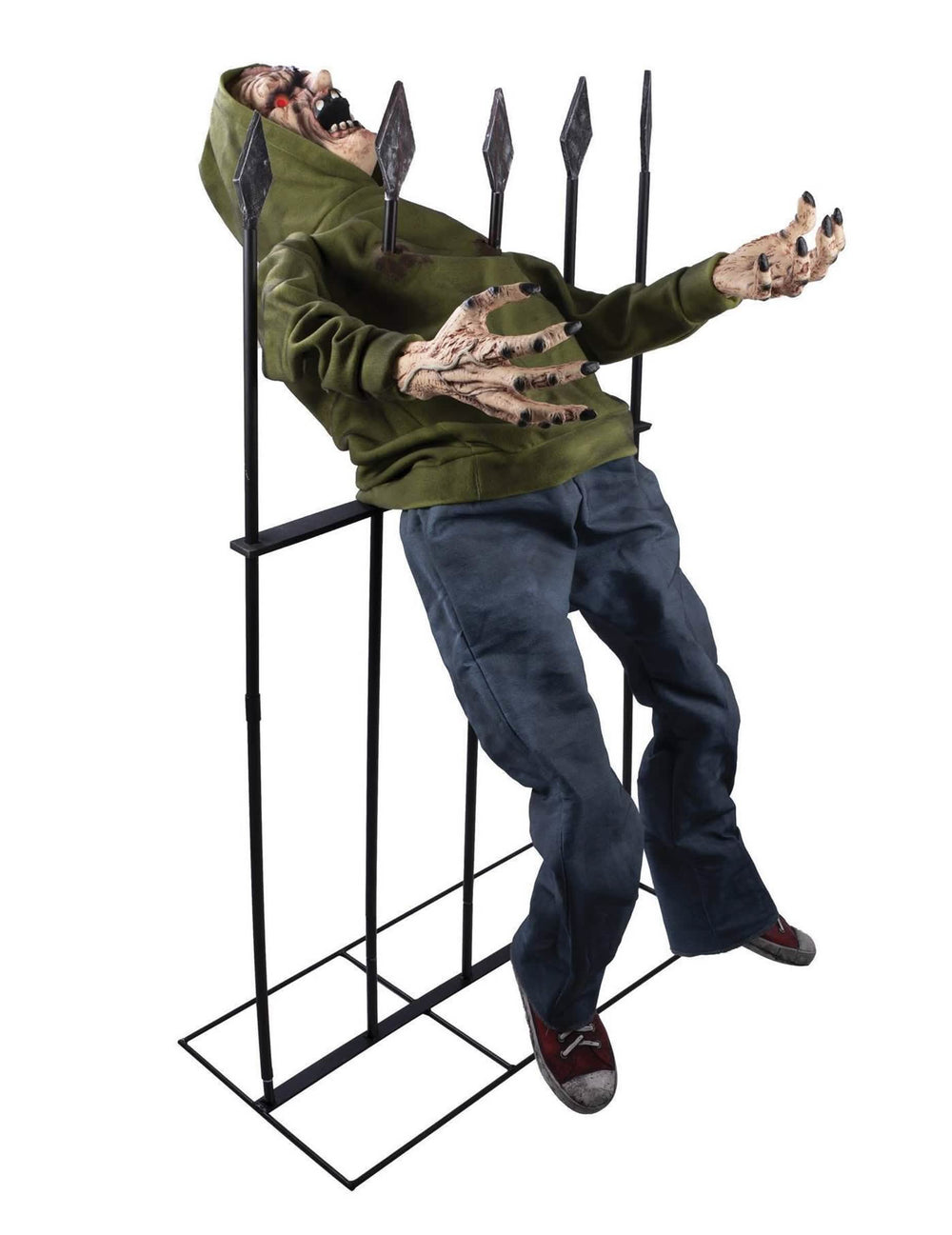 Vue de profil de la décoration animée zombie empalé
