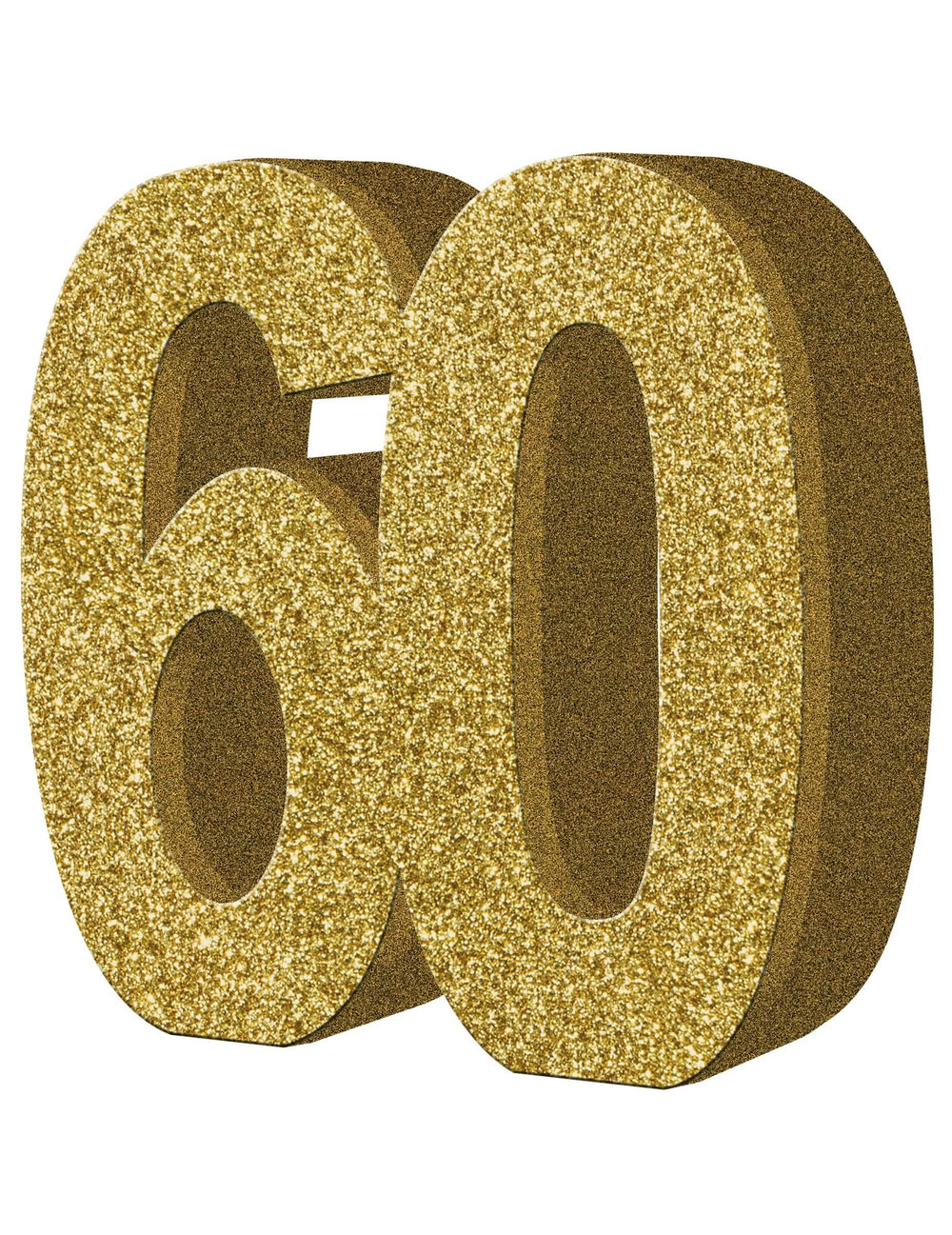 tafeldecoratie 60 jaar voor verjaardag goudkleurig met glitters
