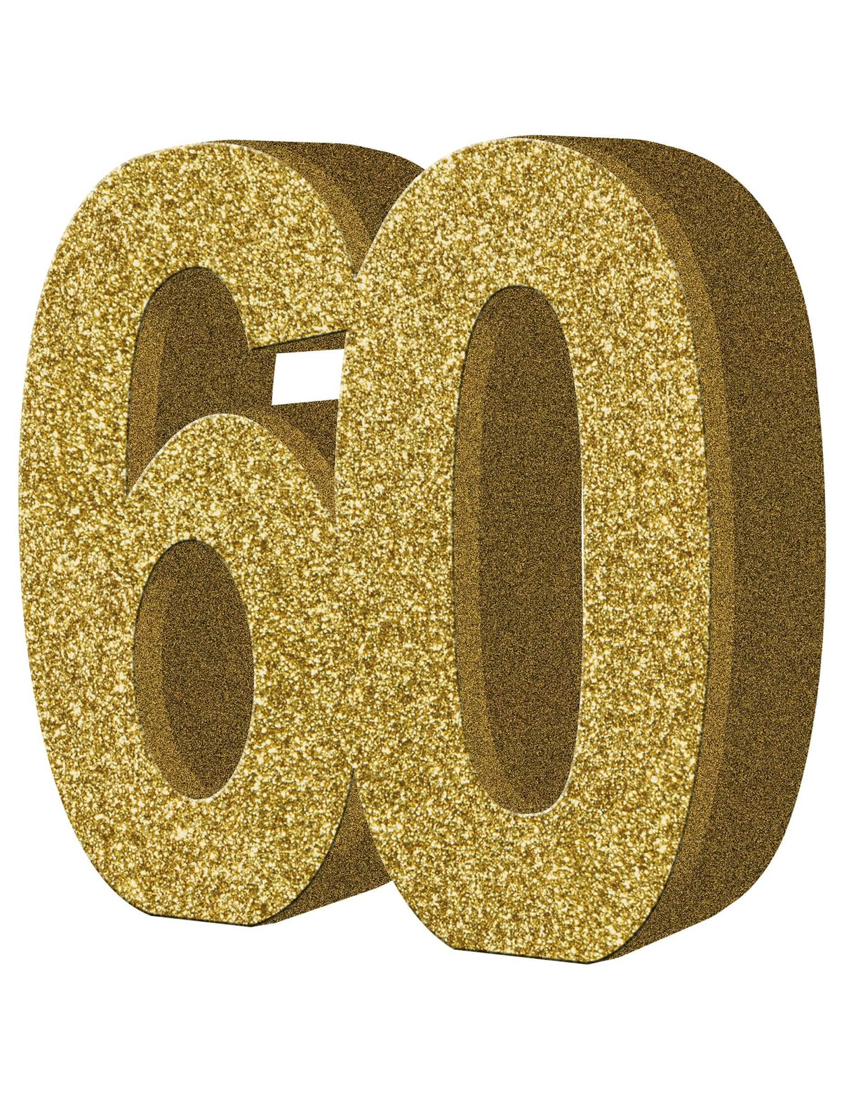 tafeldecoratie 60 jaar voor verjaardag goudkleurig met glitters