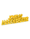 Décoration de table joyeux anniversaire pour fête doré pailleté et scintillant
