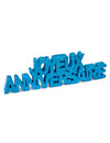 Décoration de table Joyeux Anniversaire pailleté turquoise en relief