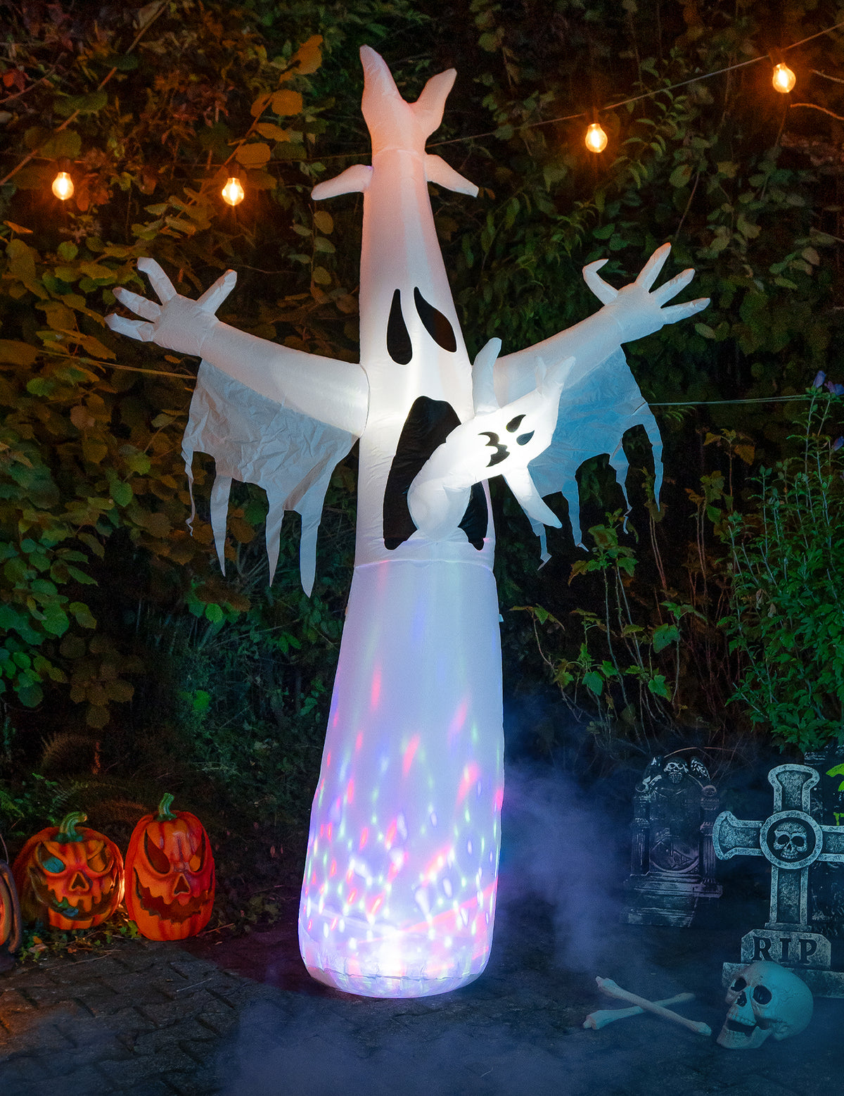 Opblaasbare schreeuwende spookdecoratie 245 cm