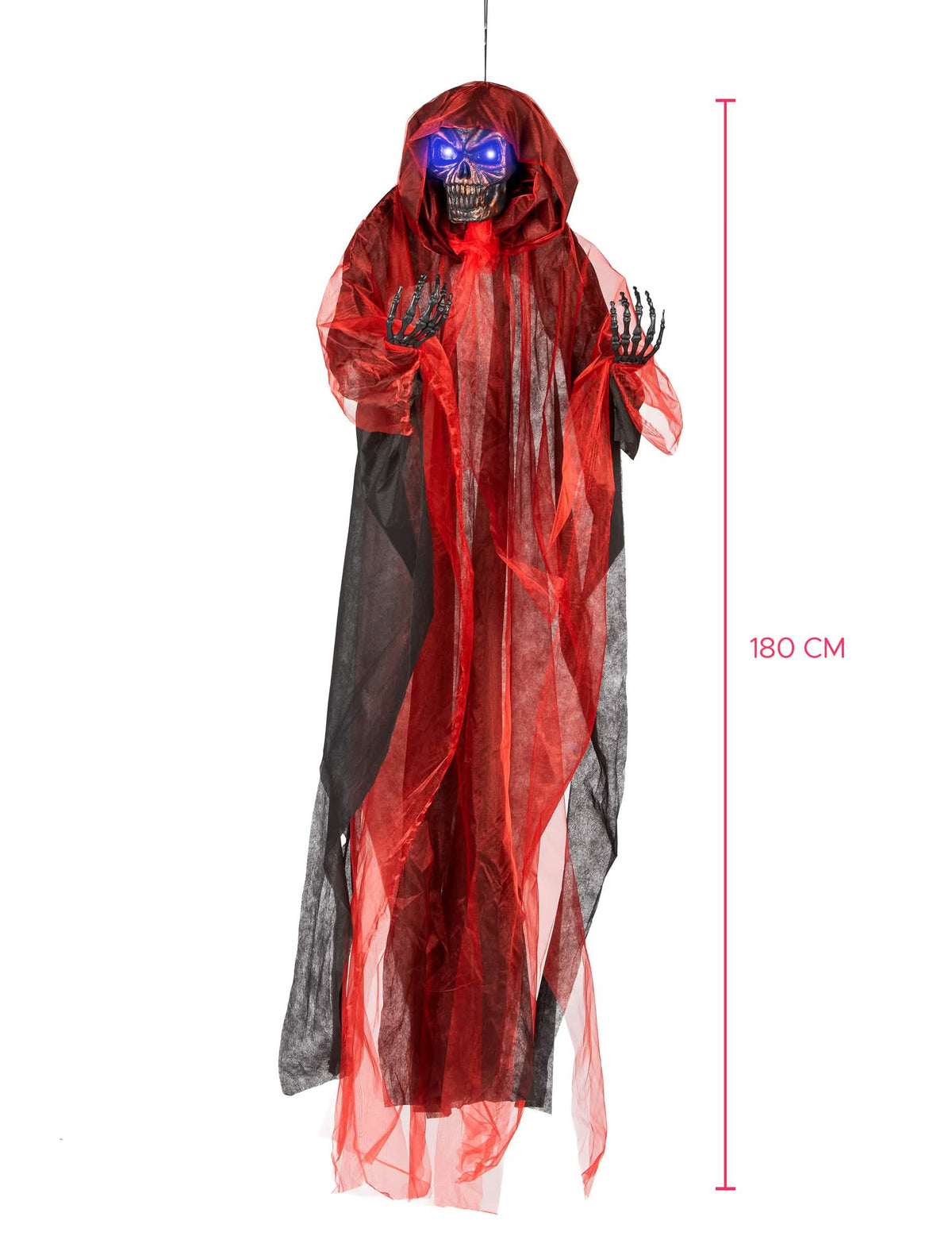 Dimensions et hauteur de la décoration suspendue Démon pour Halloween
