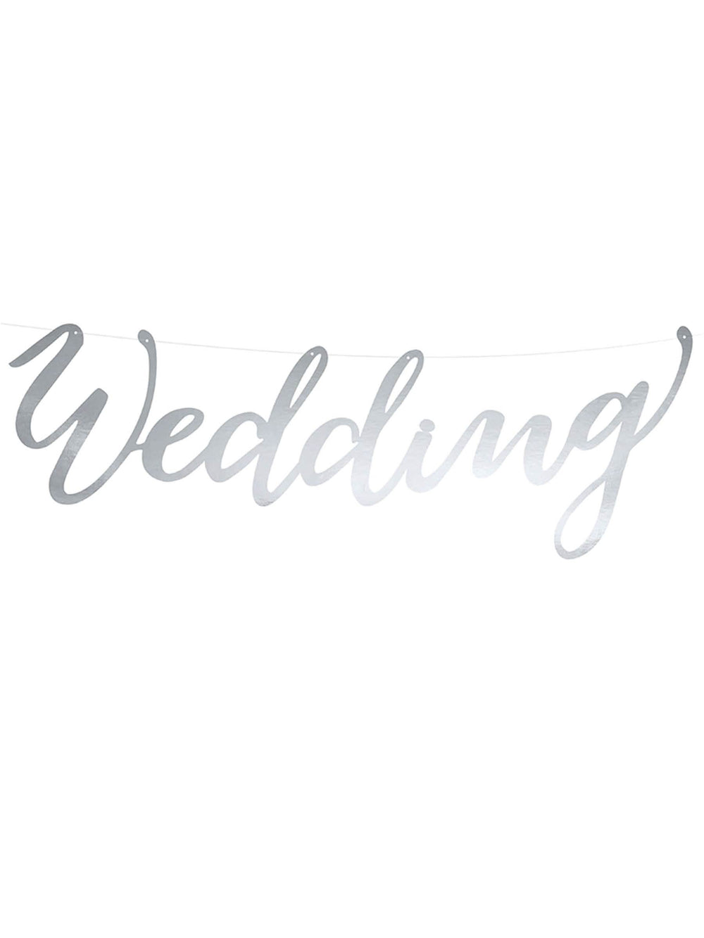 Guirlande wedding pour mariage argentée en carton