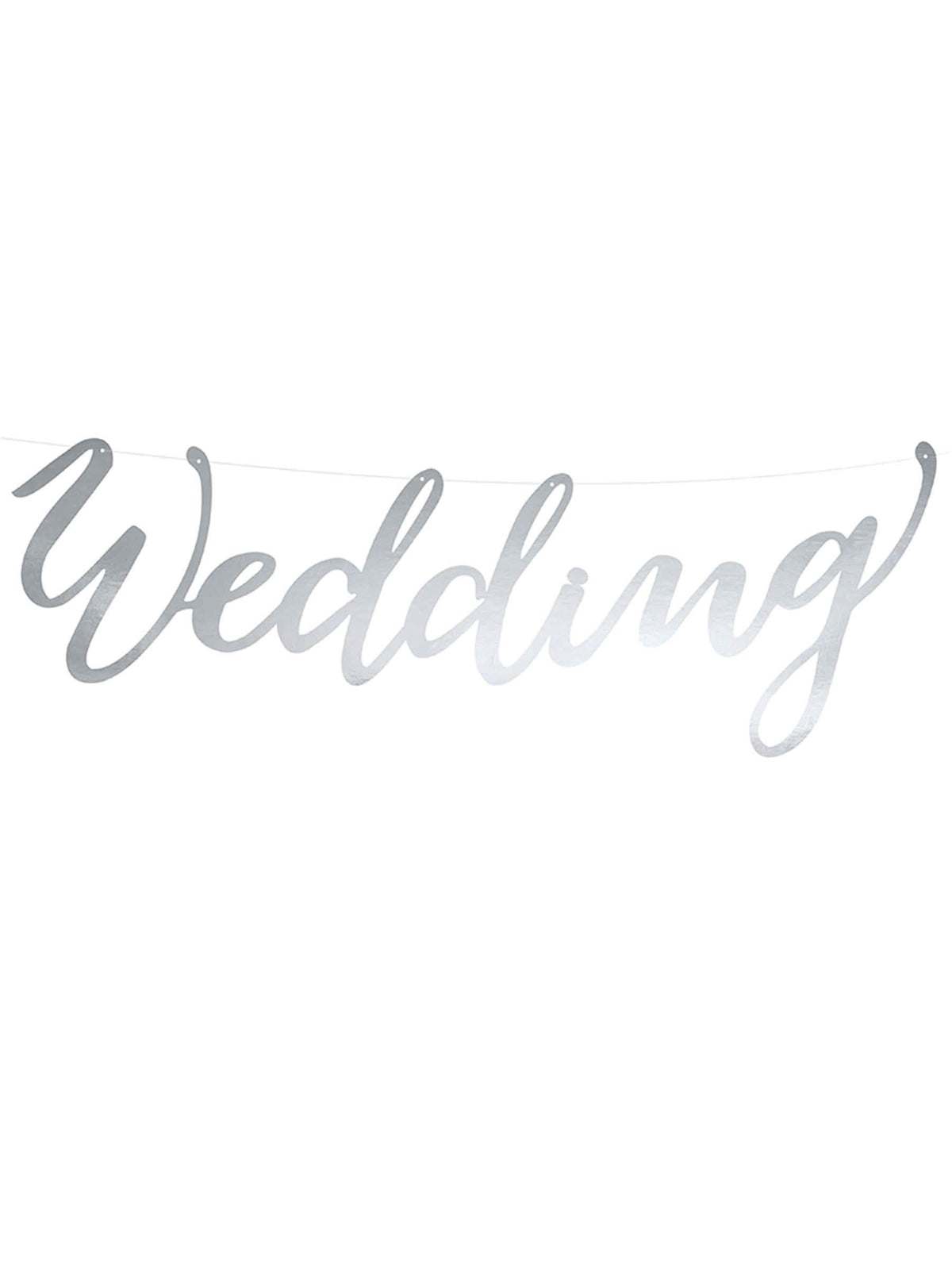 Guirlande wedding pour mariage argentée en carton