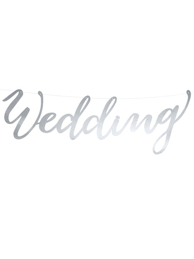 Guirlande wedding pour mariage argentée en carton