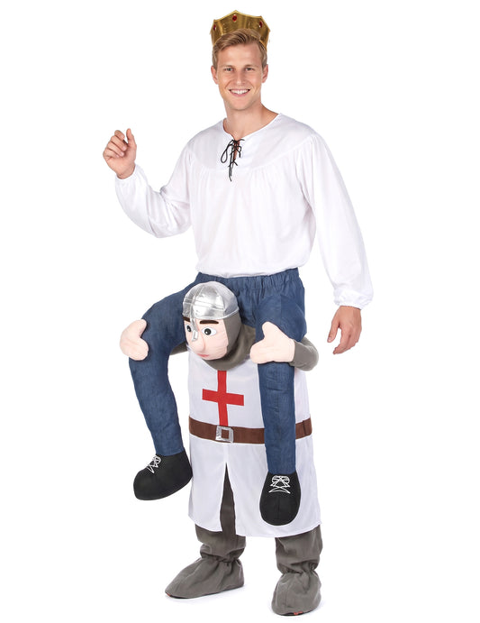 Déguisement à dos de chevalier adulte