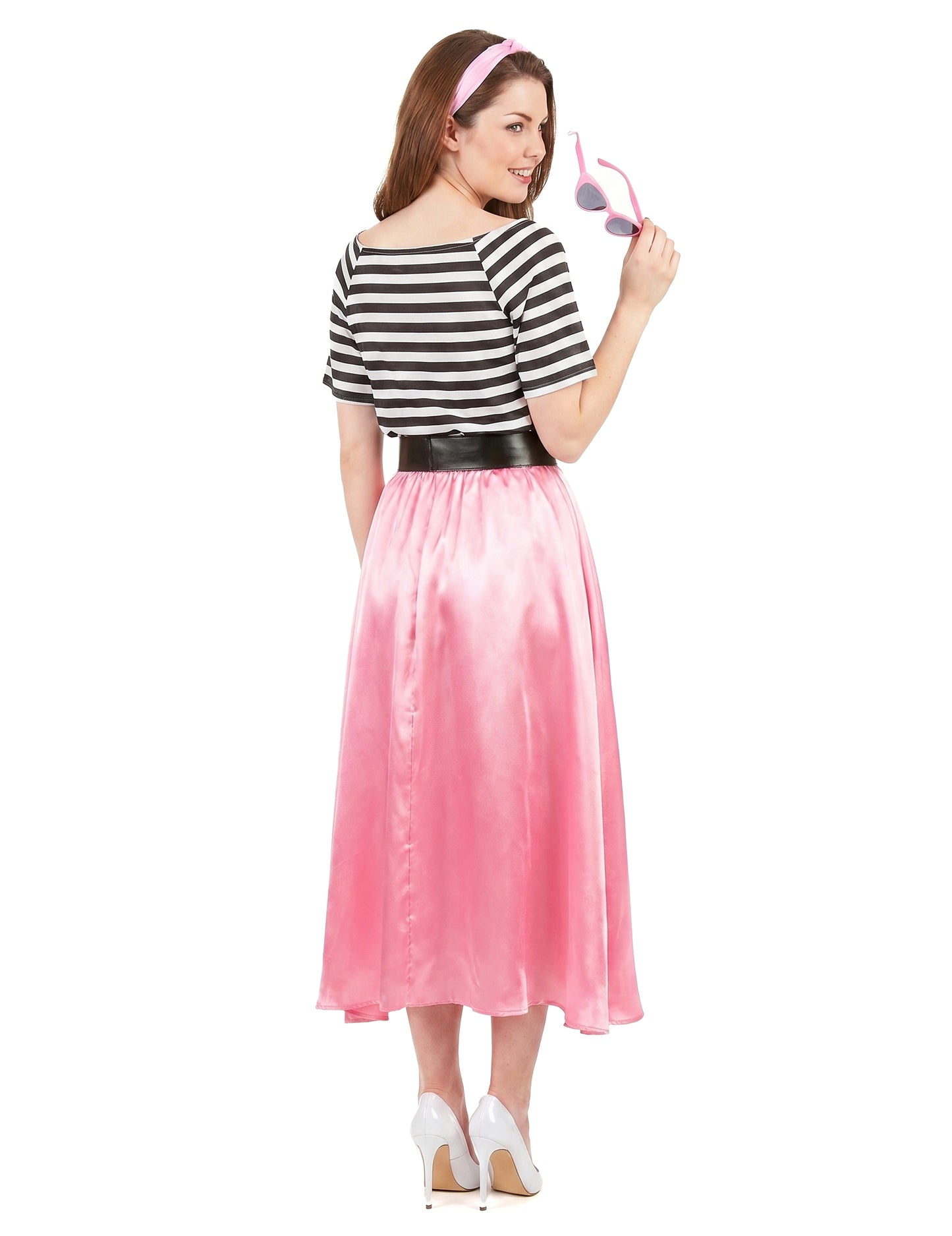 Jaren 50 roze retro kostuum voor vrouwen
