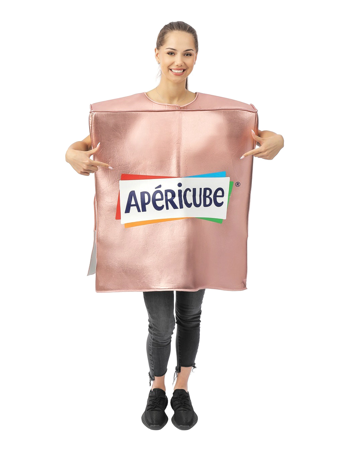 Roze Apéricube™ kostuum voor volwassenen