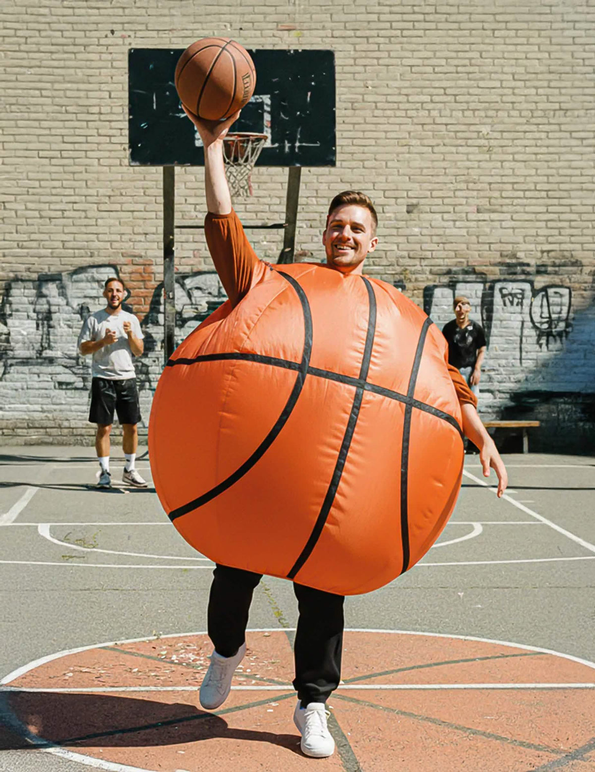 Situatie op een basketbalveld van de carry me basketbalbal