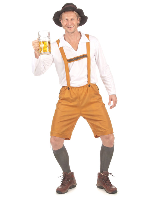 Déguisement bavarois jaune homme