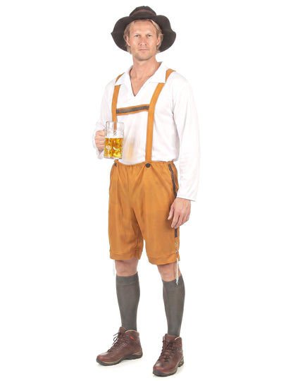 Déguisement bavarois jaune homme