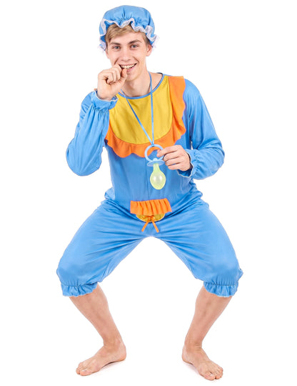 Déguisement bébé bleu et jaune homme