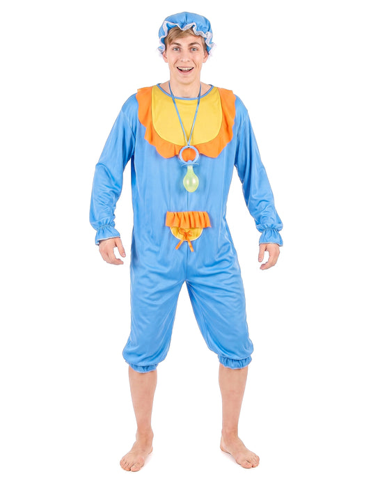 Déguisement bébé bleu et jaune homme