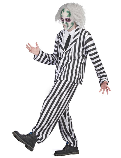 Vue de profil du déguisement Beetlejuice pour homme
