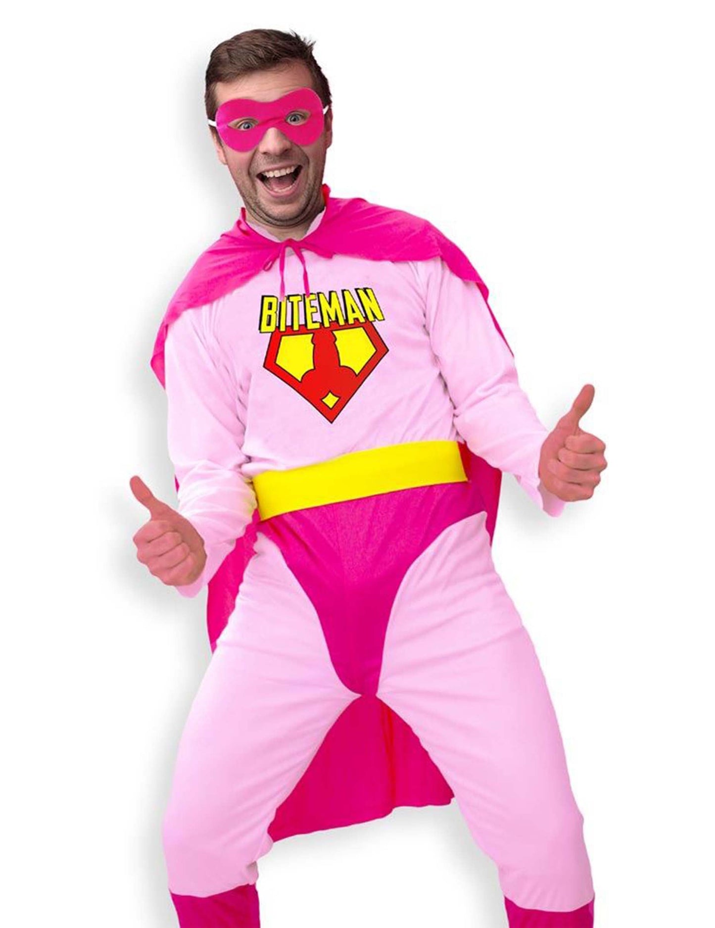 Roze Biteman kostuum voor mannen