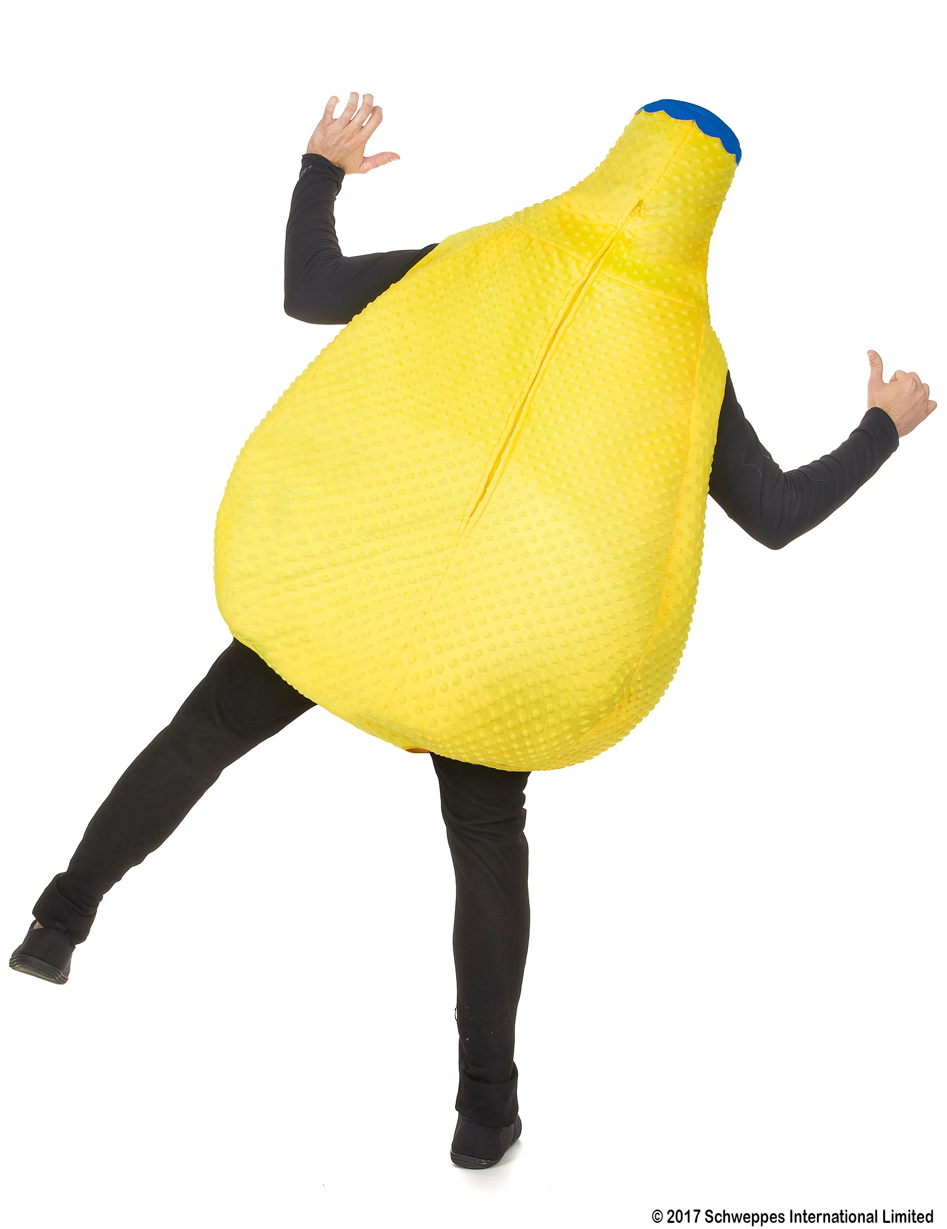 Vue de dos du déguisement Bouteille d'Orangina™ pour adulte