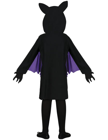 Vue de dos du déguisement de chauve-souris pour fille