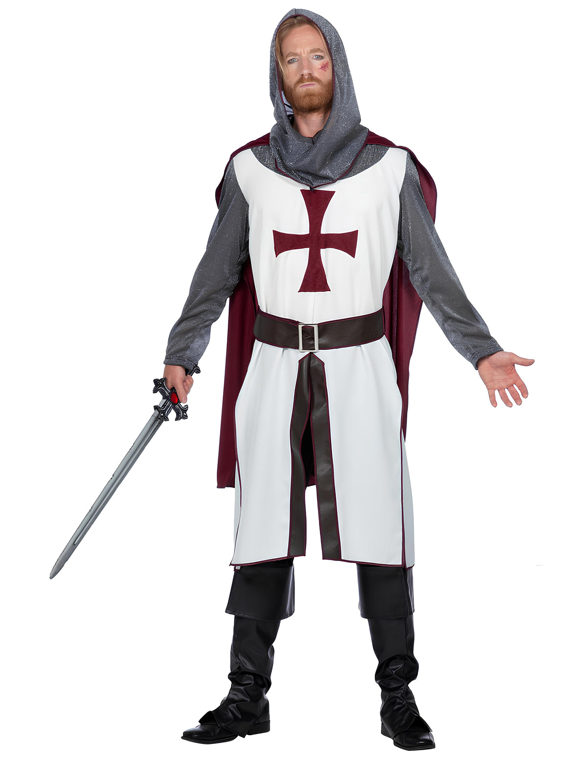 Déguisement chevalier templier luxe homme