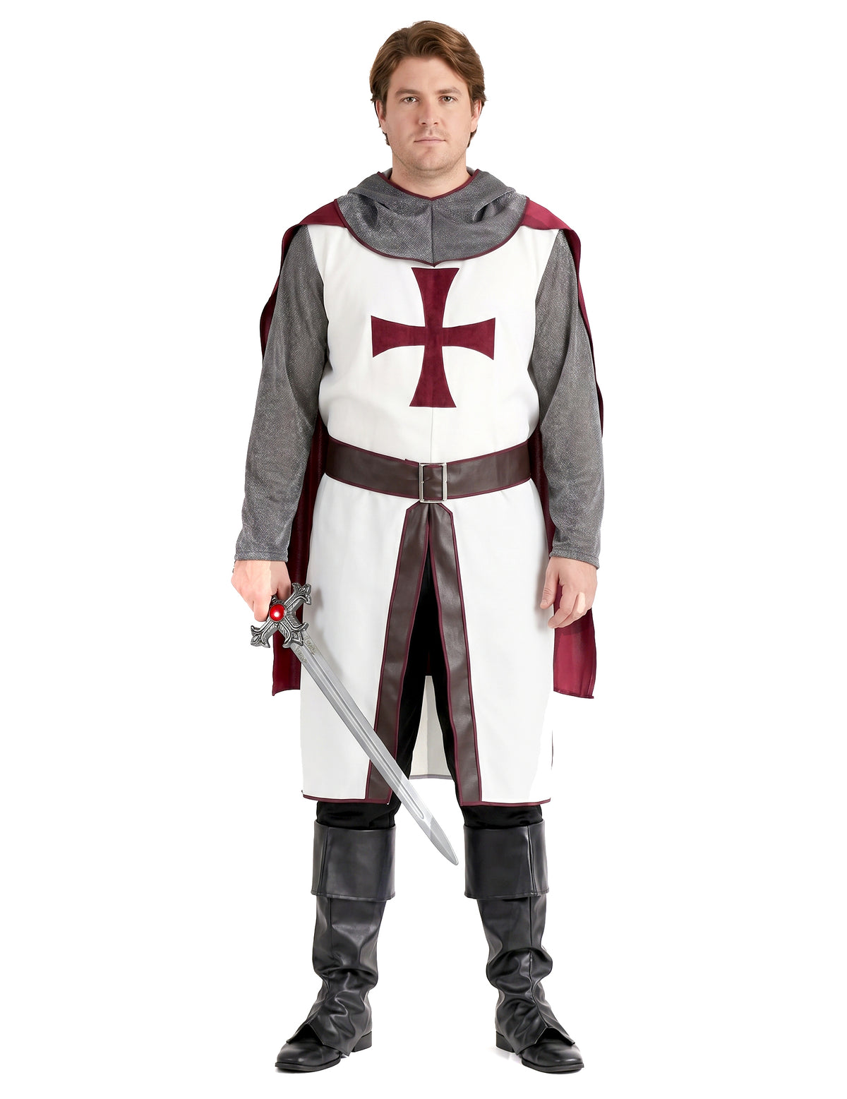Déguisement chevalier templier luxe homme