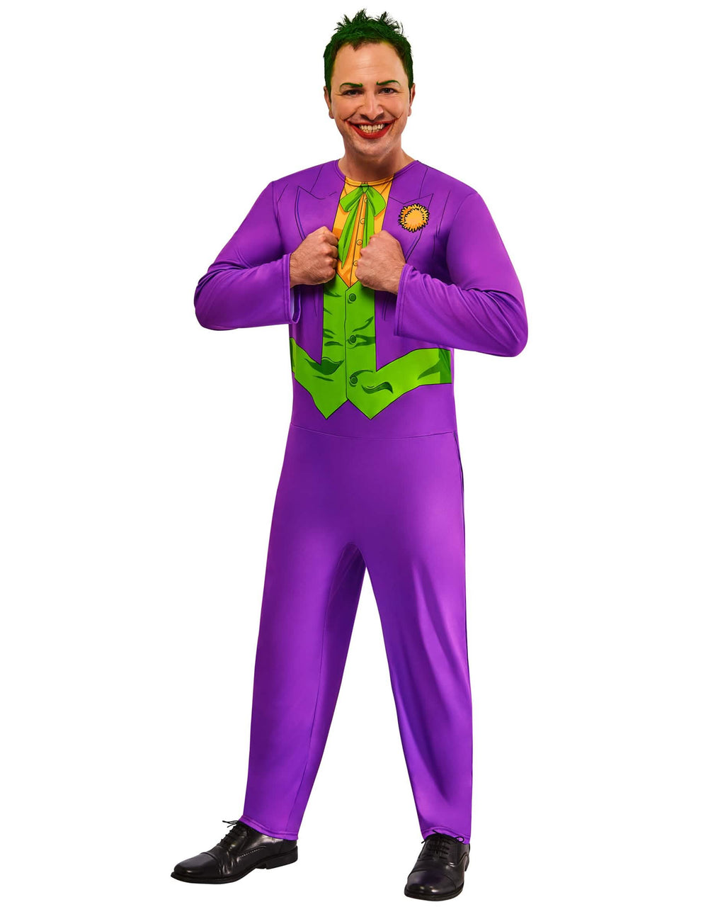 Vue de face du déguisement classique Joker™ pour adulte