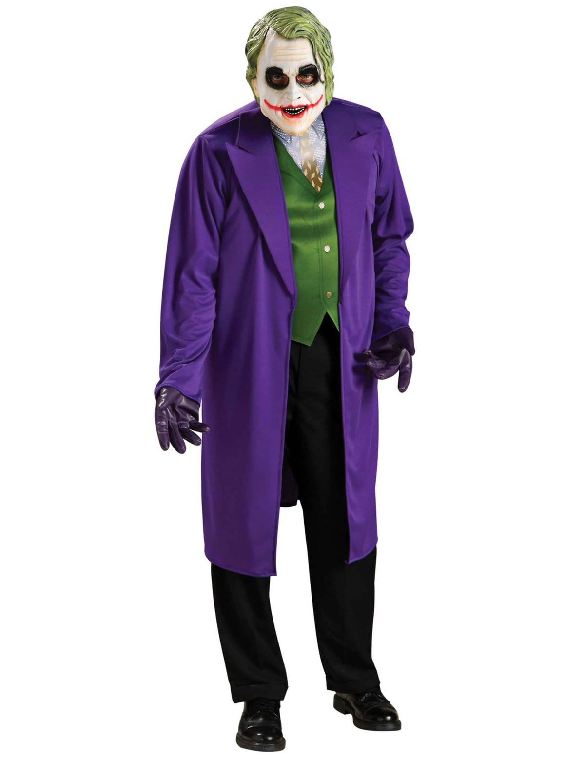 Klassiek Joker The Dark Knight™ kostuum voor volwassenen paars en groen met masker