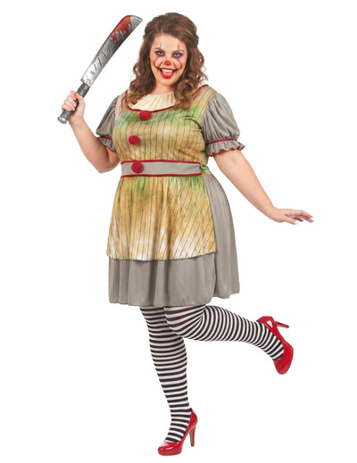 Déguisement clown psycho grande taille femme