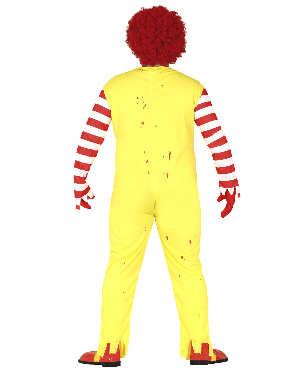 Vue de dos du déguisement de clown zombie pour adulte