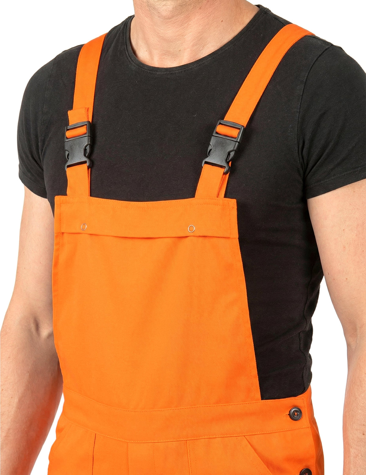Déguisement combinaison salopette orange fluo adulte
