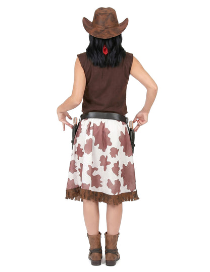 Bruin Far West cowgirl kostuum voor vrouwen