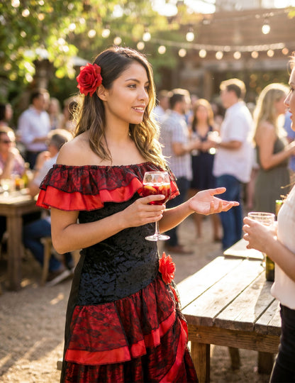 Elegante flamenco danseres outfit voor vrouwen
