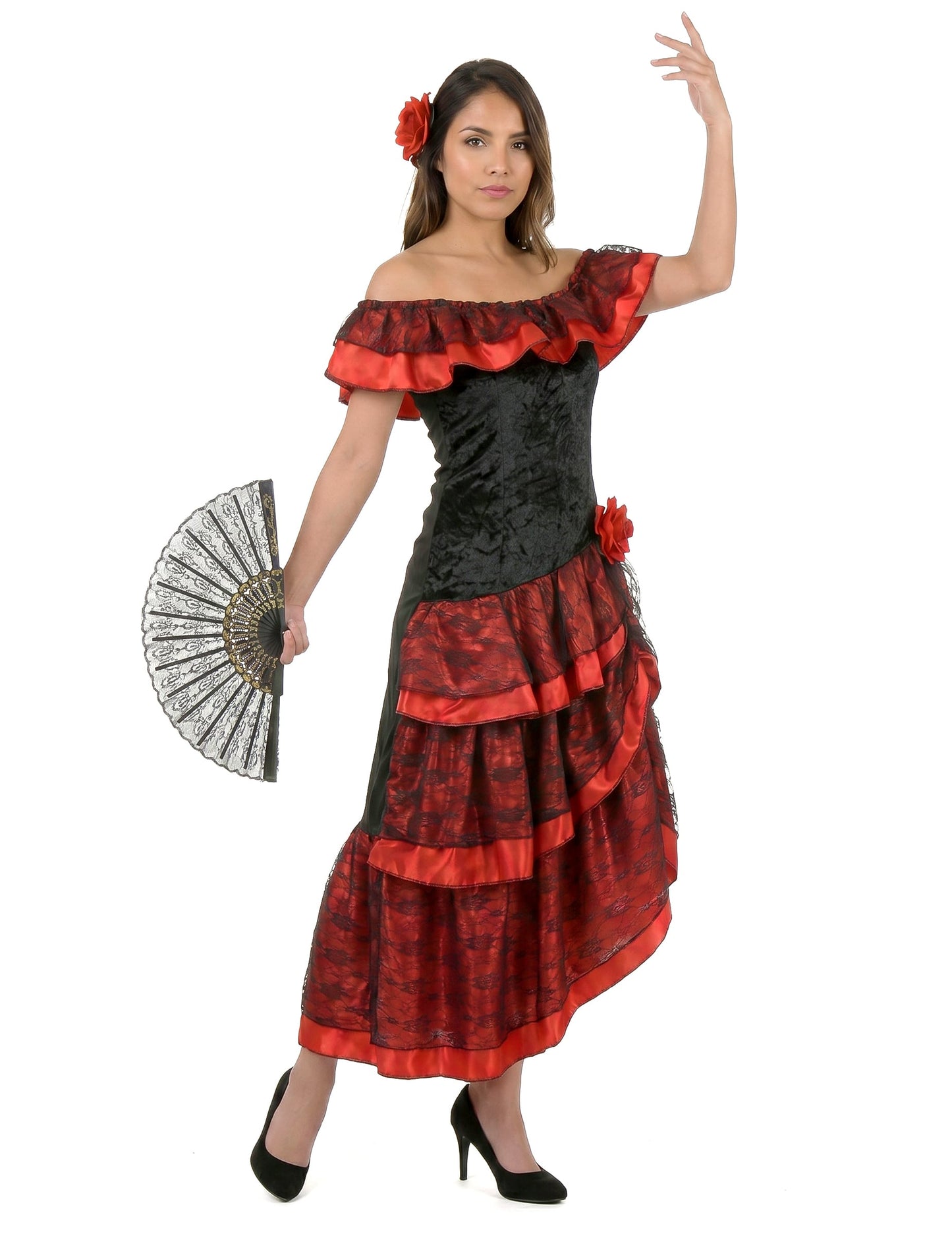 Elegante flamenco danseres outfit voor vrouwen
