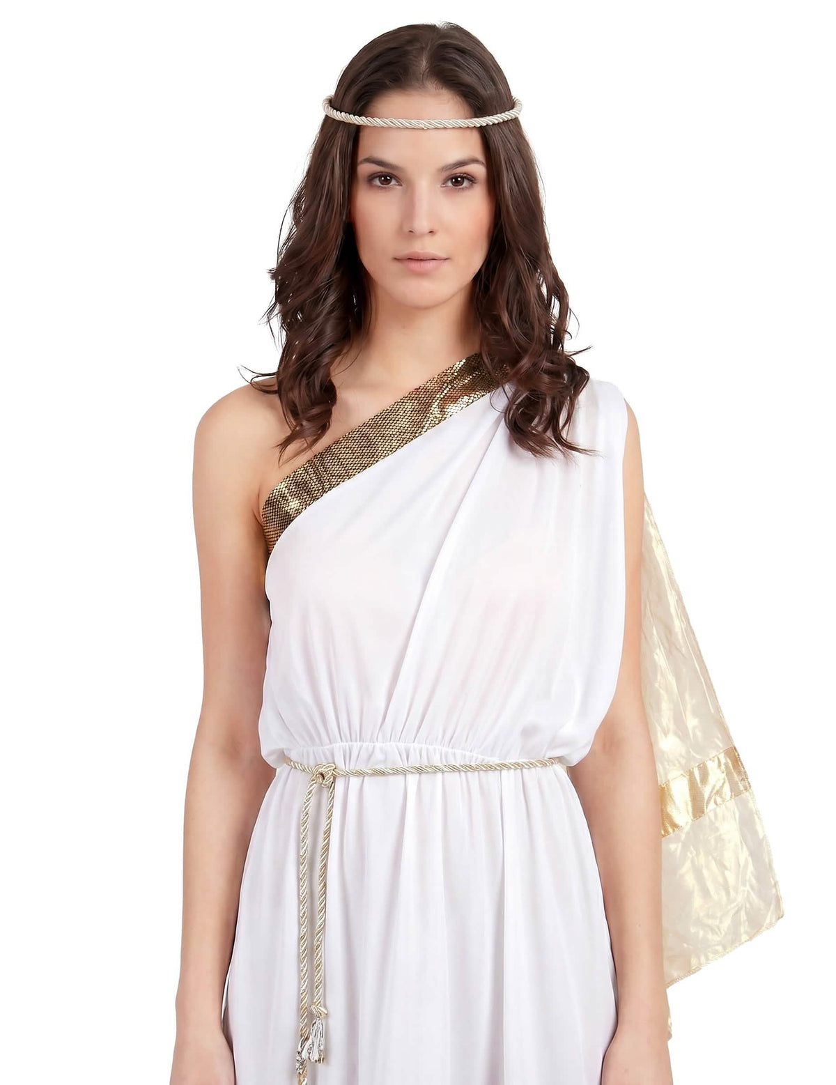 Déguisement déesse romaine avec cape femme