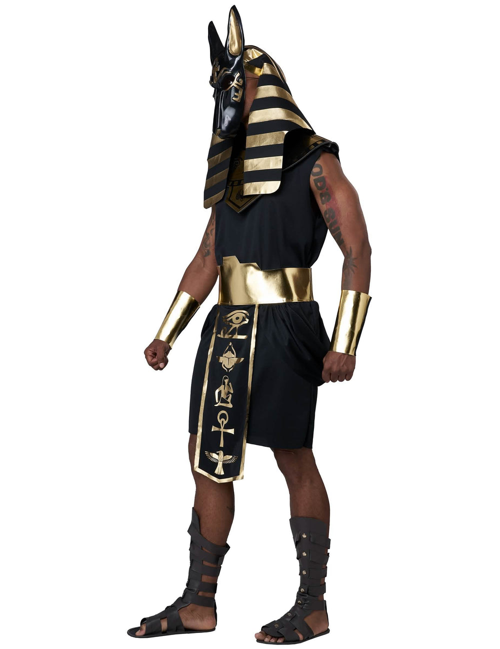 Vue de profil du déguisement de dieu Anubis luxe