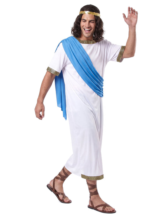 Déguisement dieu Grec bleu homme