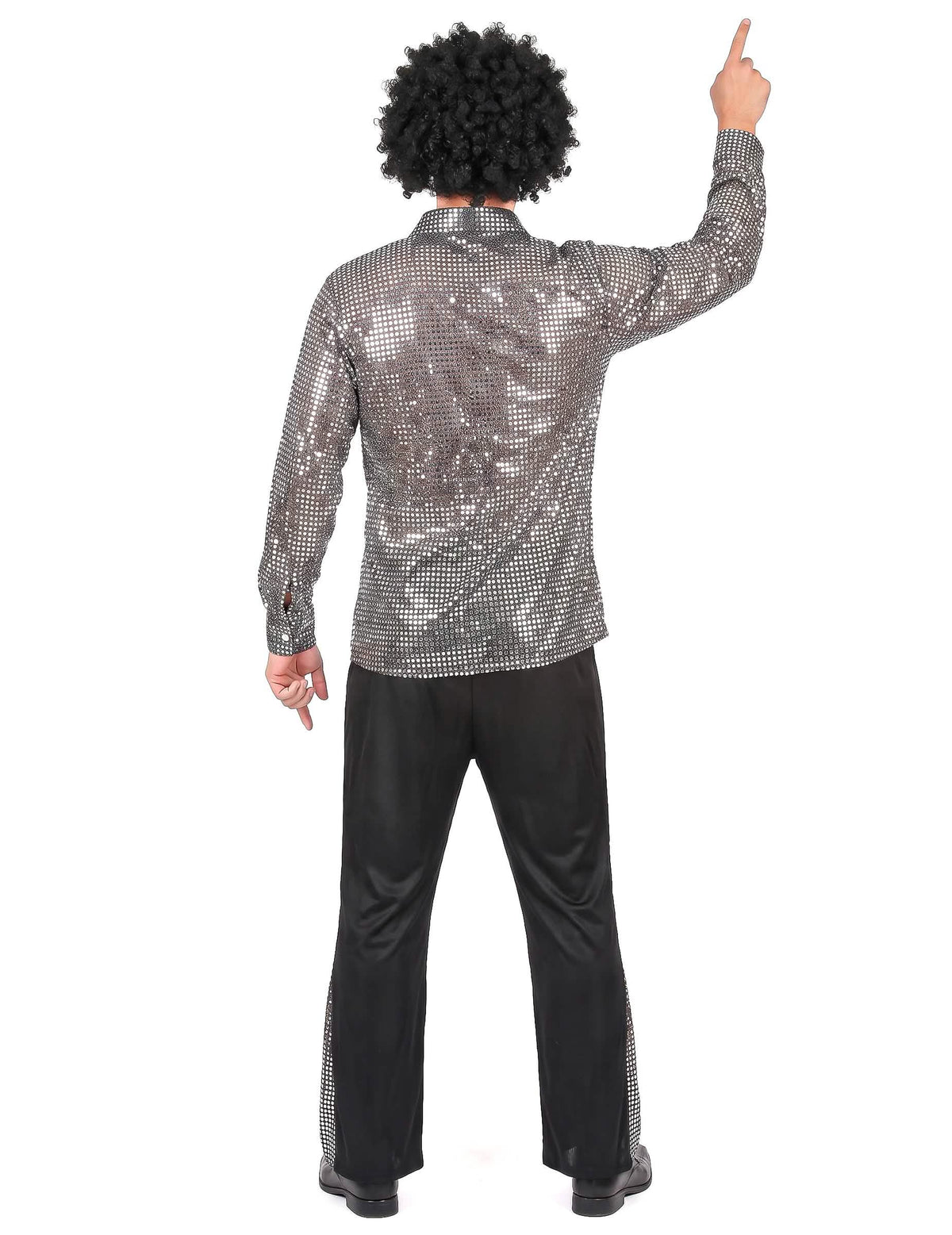 Déguisement disco argenté homme