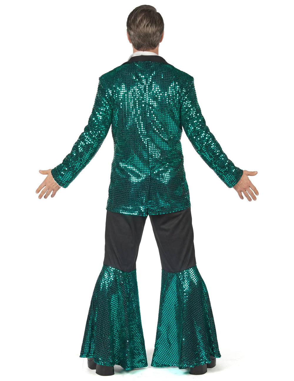 Vue de dos du déguisement disco pour homme