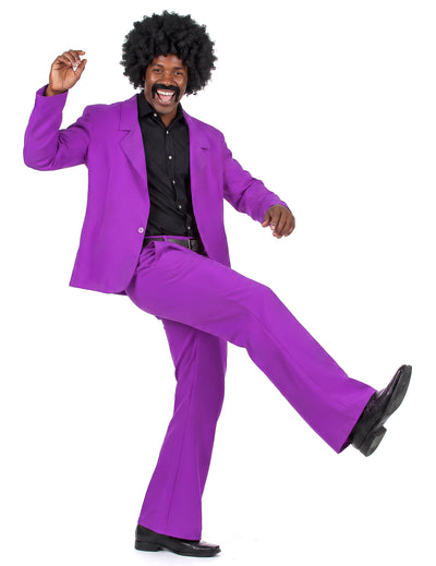 Déguisement disco violet adulte