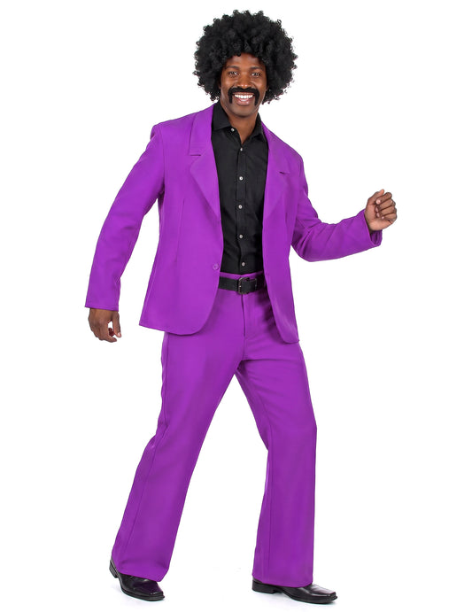 Déguisement disco violet adulte