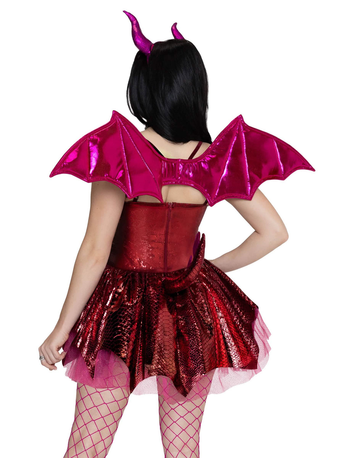 Déguisement dragon rouge sexy luxe femme