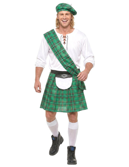Déguisement Écossais vert et blanc homme