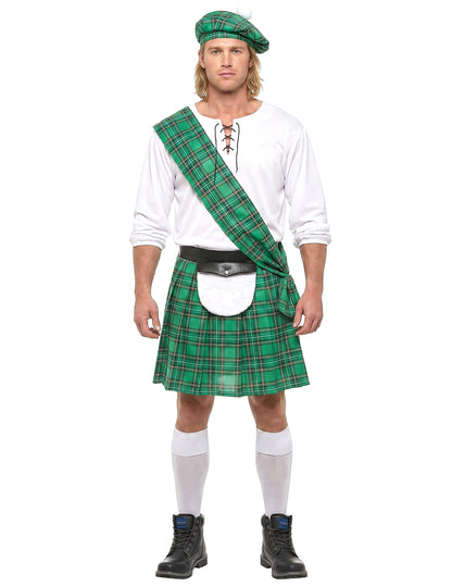 Déguisement Écossais vert et blanc homme