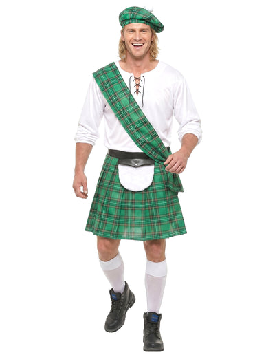 Déguisement Écossais vert et blanc homme