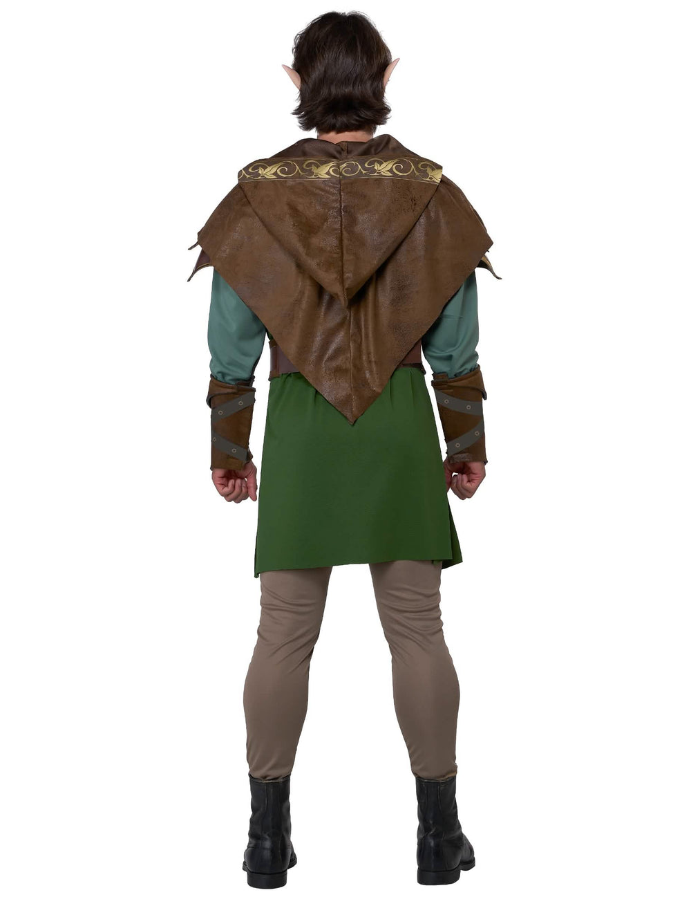 Vue de dos du déguisement elfe archer pour adulte
