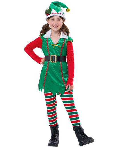 Déguisement elfe de Noël luxe fille