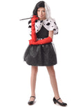 Cruella-fancy dress voor kinderen