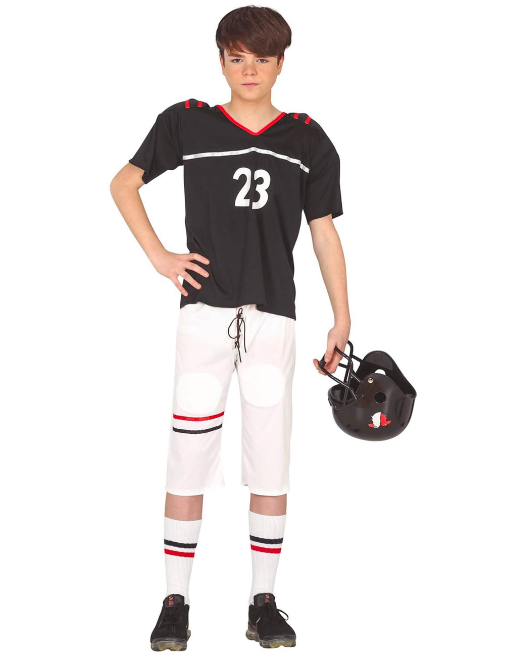 Vue de dos du déguisement footballeur Américain pour adolescent