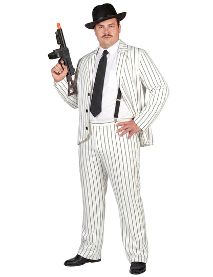 Wit gangster pak voor mannen