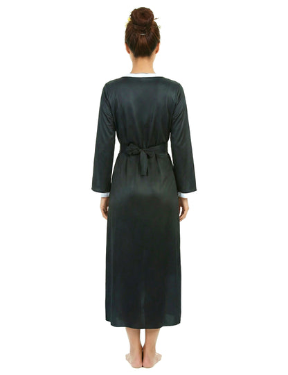 Déguisement de geisha pour femme noir et blanc vue de dos