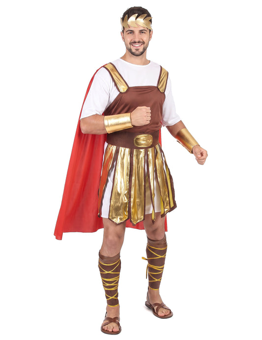 Déguisement gladiateur romain cape rouge homme